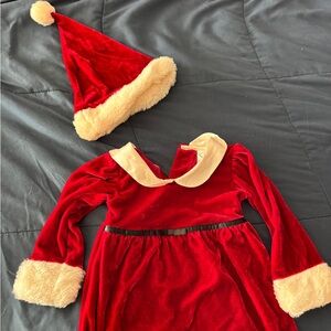 Circo Red Velvet Holiday Dress & Hat with Cream Trim